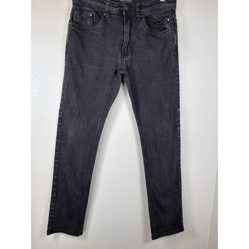 Steve's Jeans Mens Charcoal Black Wash Slim Fit‎ Denim Pants Size 30x32 Punk